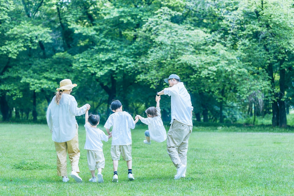 家族で散歩